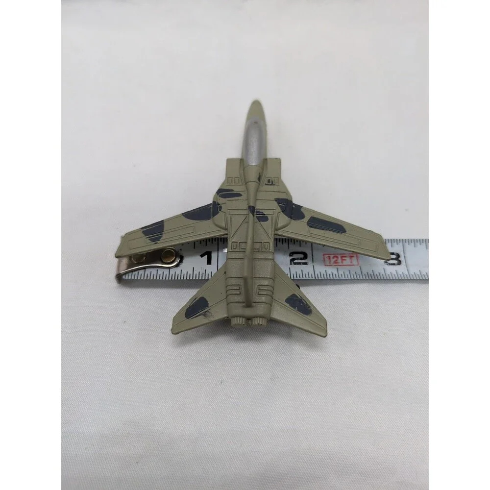 Vintage Green Camo Diecast Military Fighter Plane 3